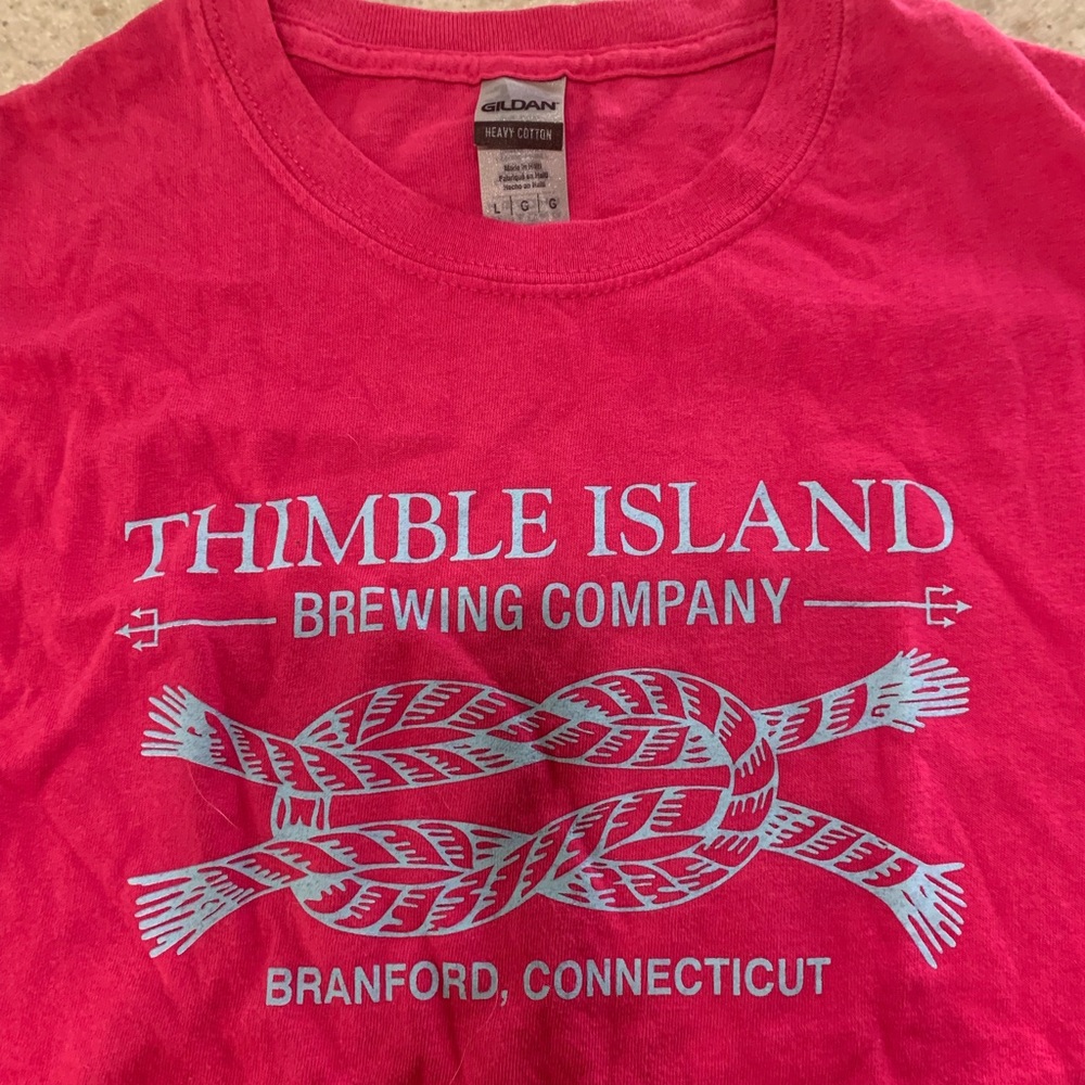 Gently used brewery T-Shirt ! Pink and Blue !